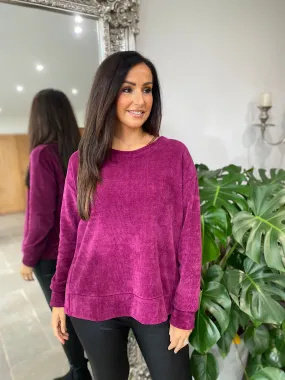 Purple Chenille Sweater Women