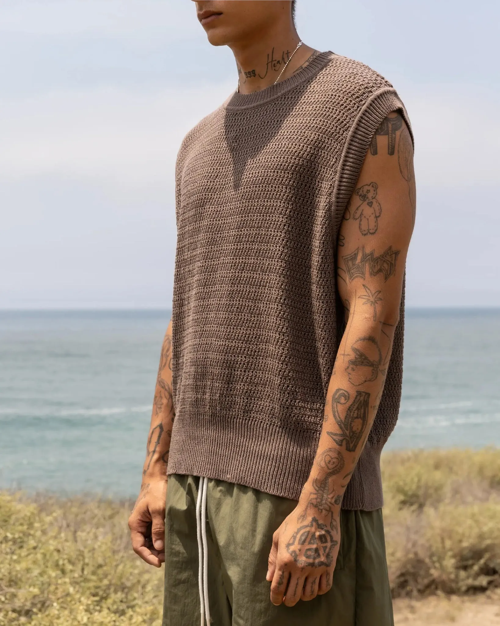 Ribbed Knit Tank Top by RA Oak