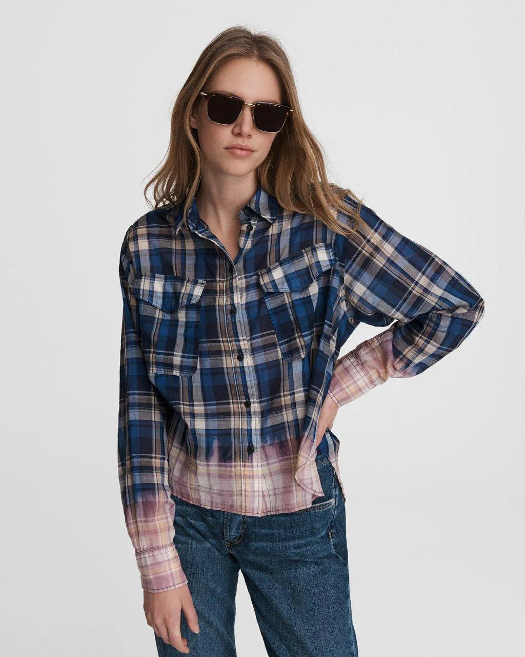 Rag & Bone -  Florian Cropped Plaid Shirt - Shirt