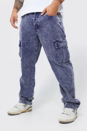 Relaxed Acid Wash Cord Carpenter Trousers