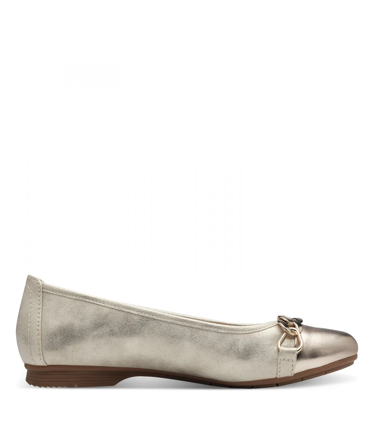 Resting ballet flat by Jana Softline Beige/Gold-22165