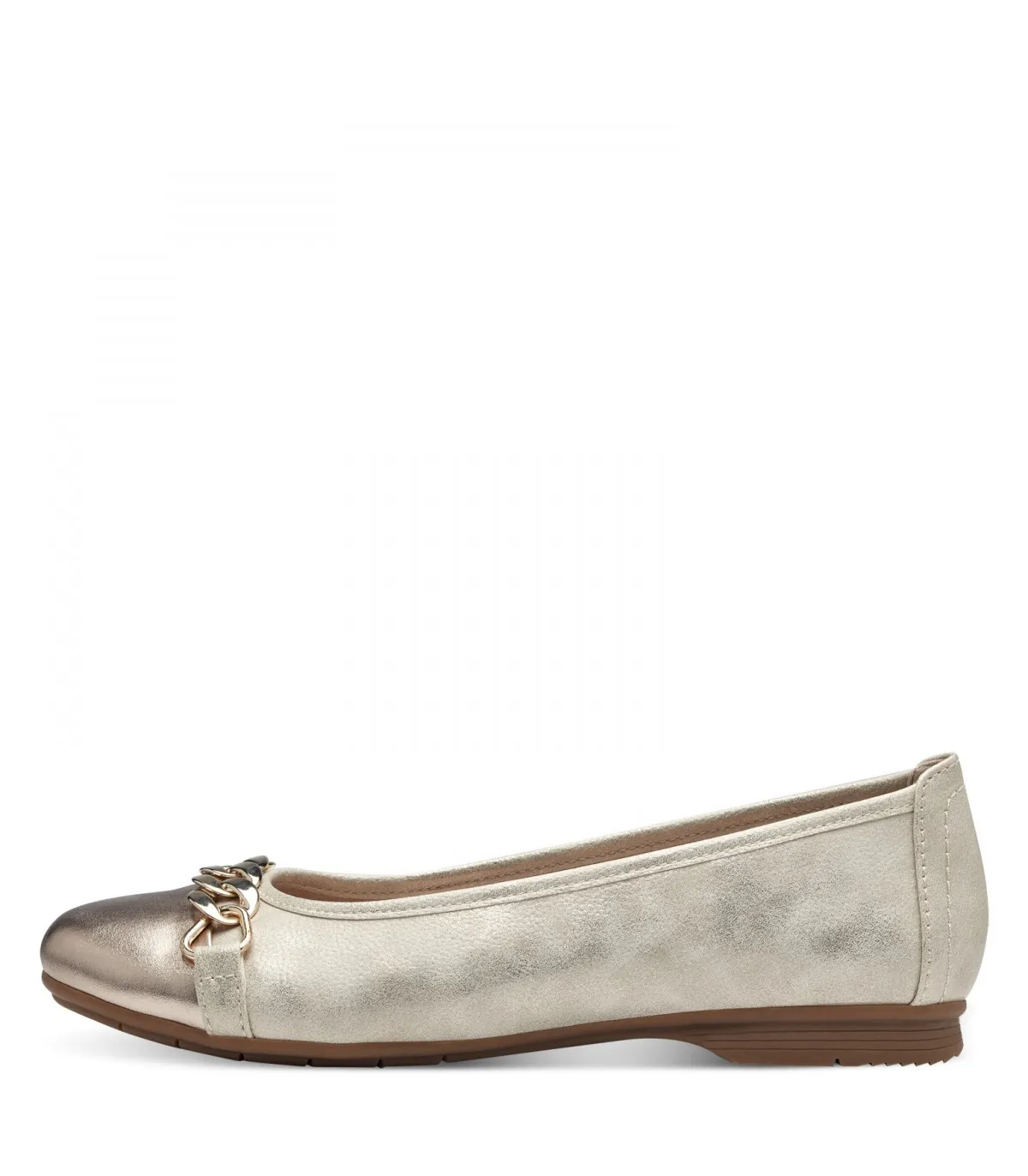 Resting ballet flat by Jana Softline Beige/Gold-22165