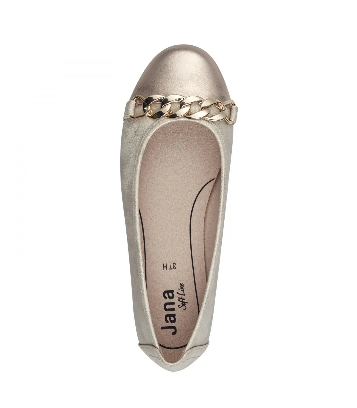 Resting ballet flat by Jana Softline Beige/Gold-22165