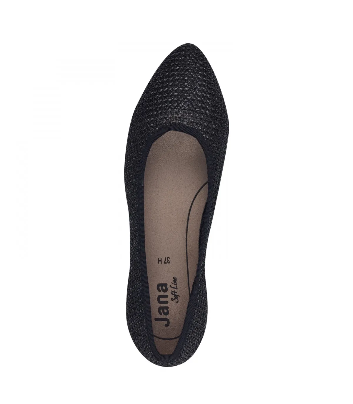 Resting ballet flat by Jana Softline Black -22172