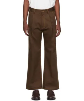 RICE NINE TEN Brown Heart Icon Straight Trousers