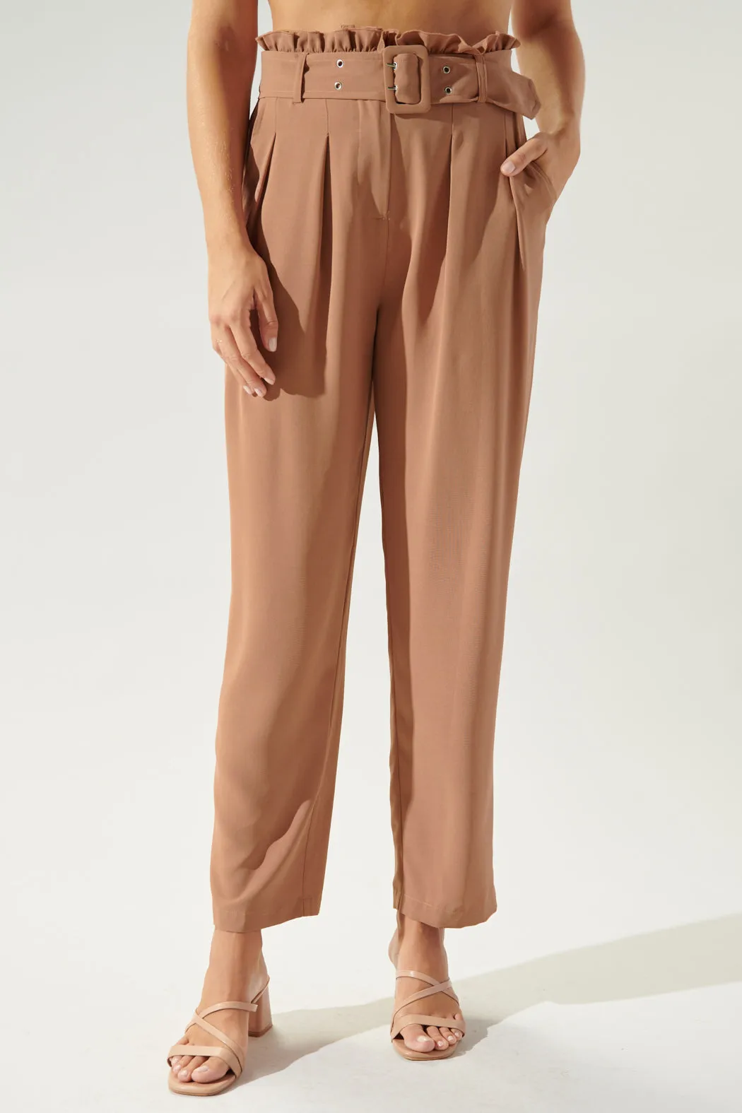 Riley Paper Bag Tapered Trousers