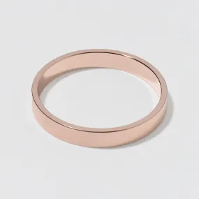 Matte Rose Gold Flat Wedding Band 3mm