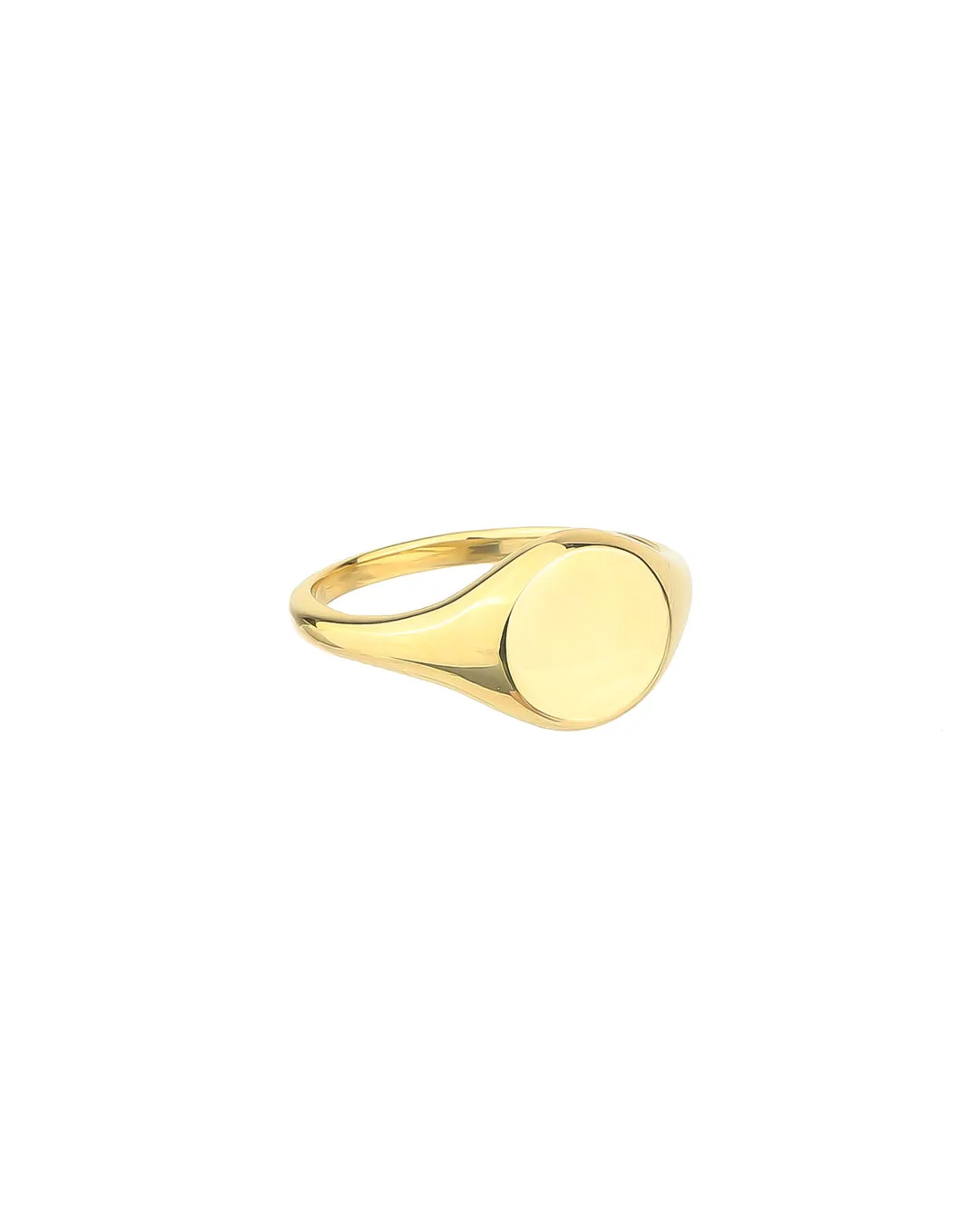     Round Flat Signet Ring    --    