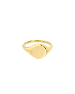     Round Flat Signet Ring    --    