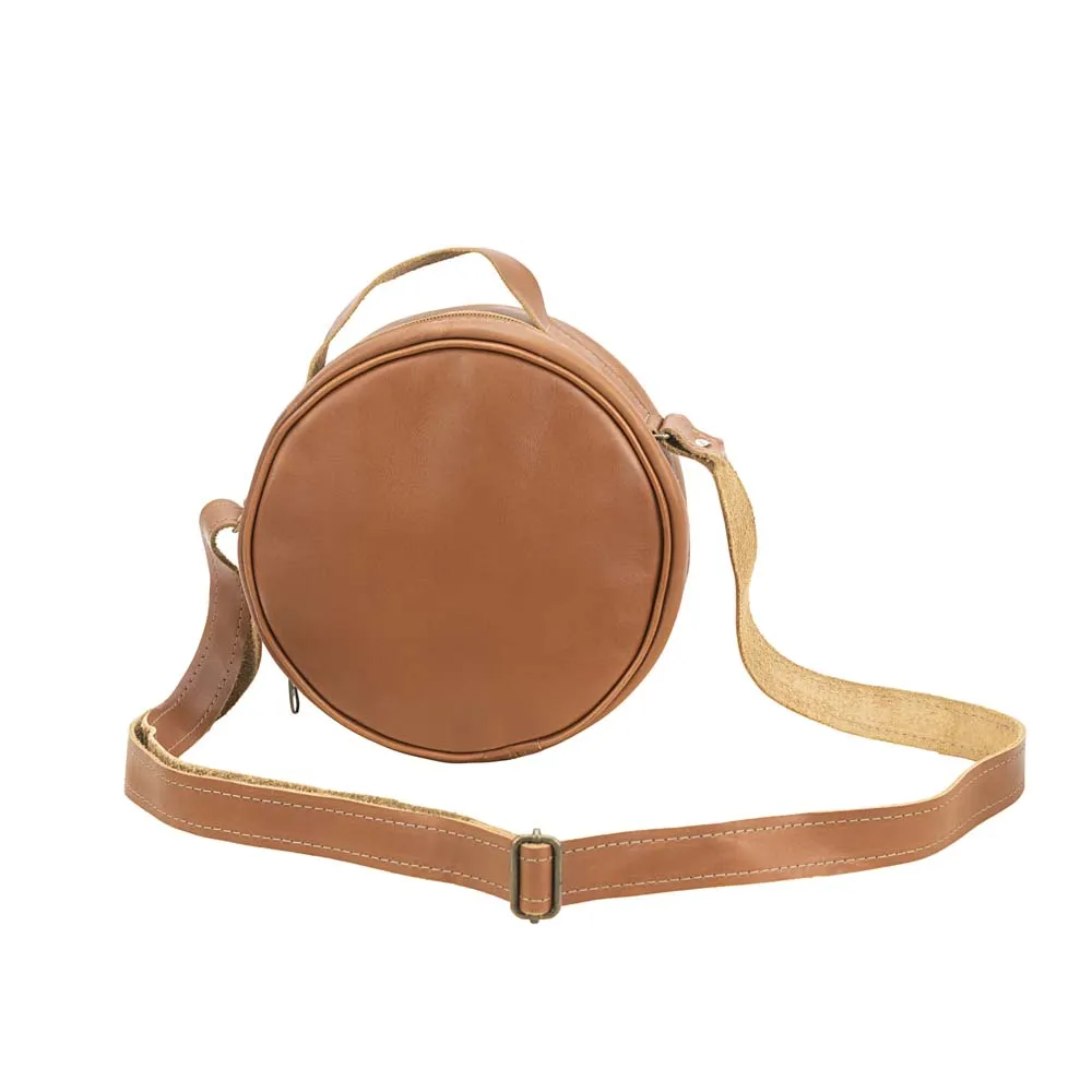 Round Leather Bag | Honey