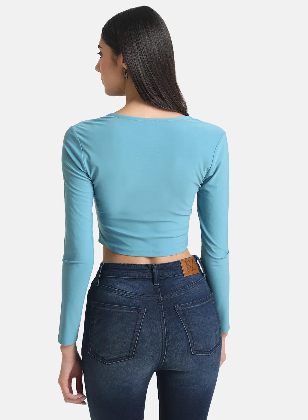 Ruched Stretch Crop Top