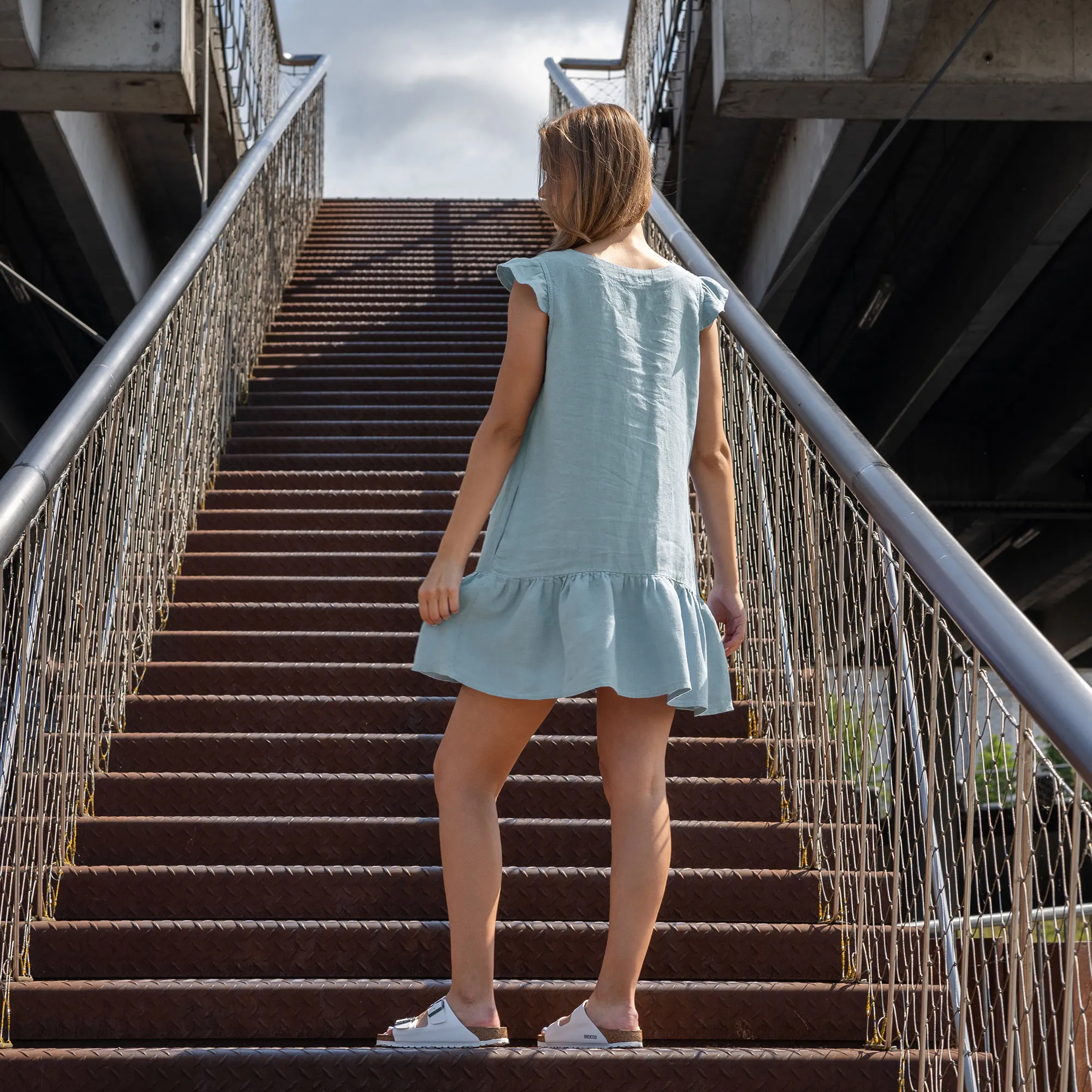 Ruffle Shoulder Dress Love