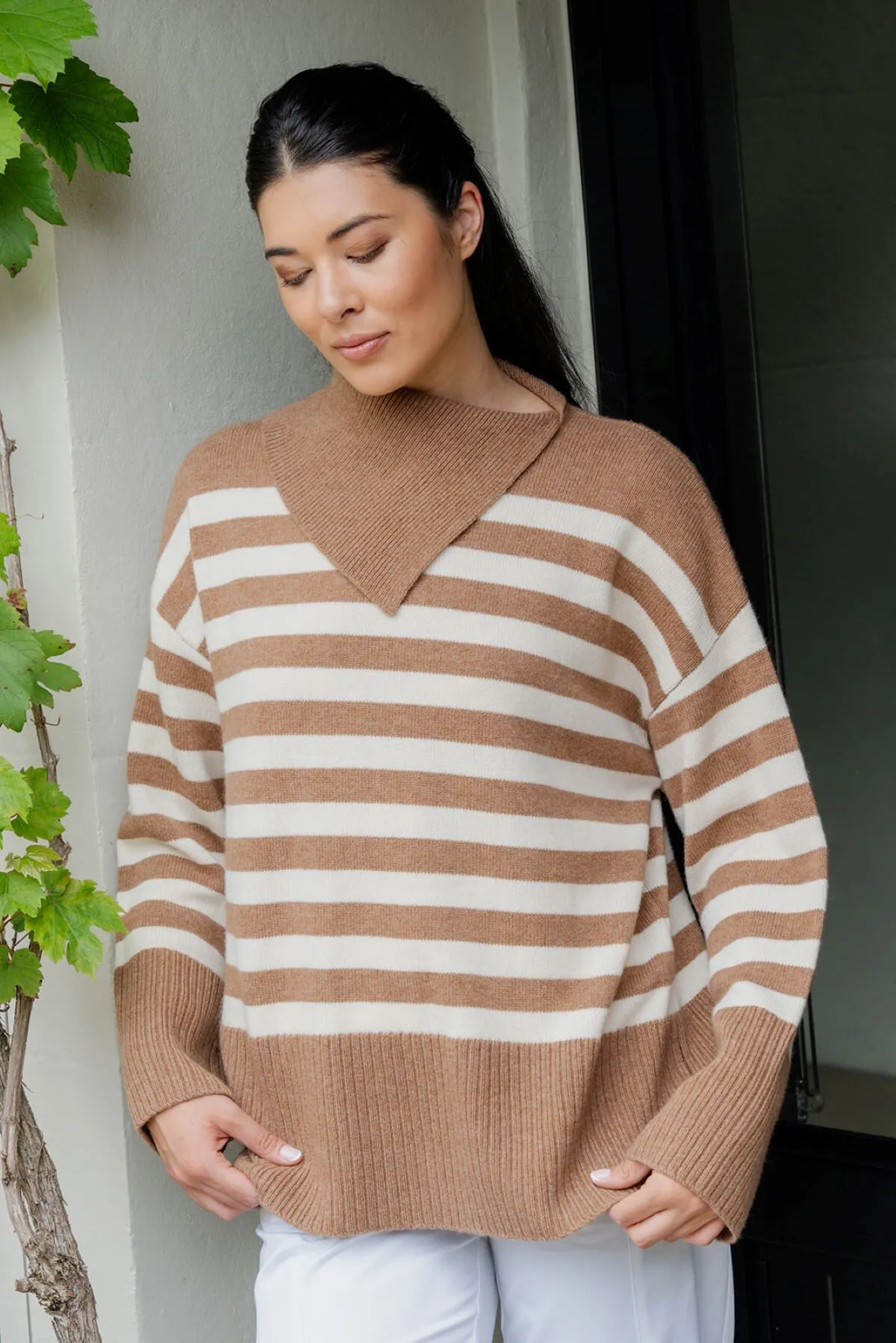 RUPERT KNIT (TAN STRIPE)