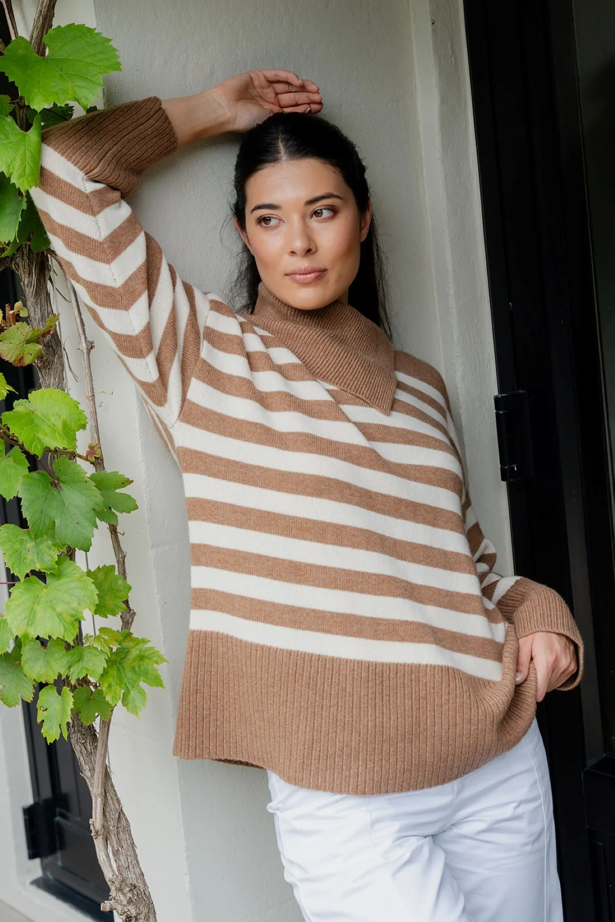 RUPERT KNIT (TAN STRIPE)