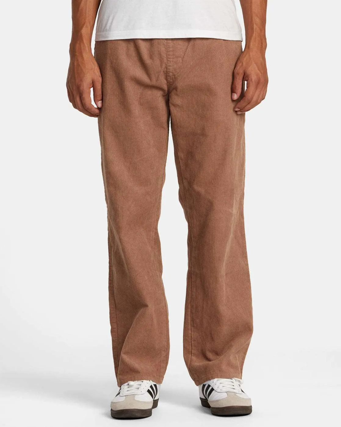 RVCA Americana Elastic Corduroy Trousers-Sonora brown