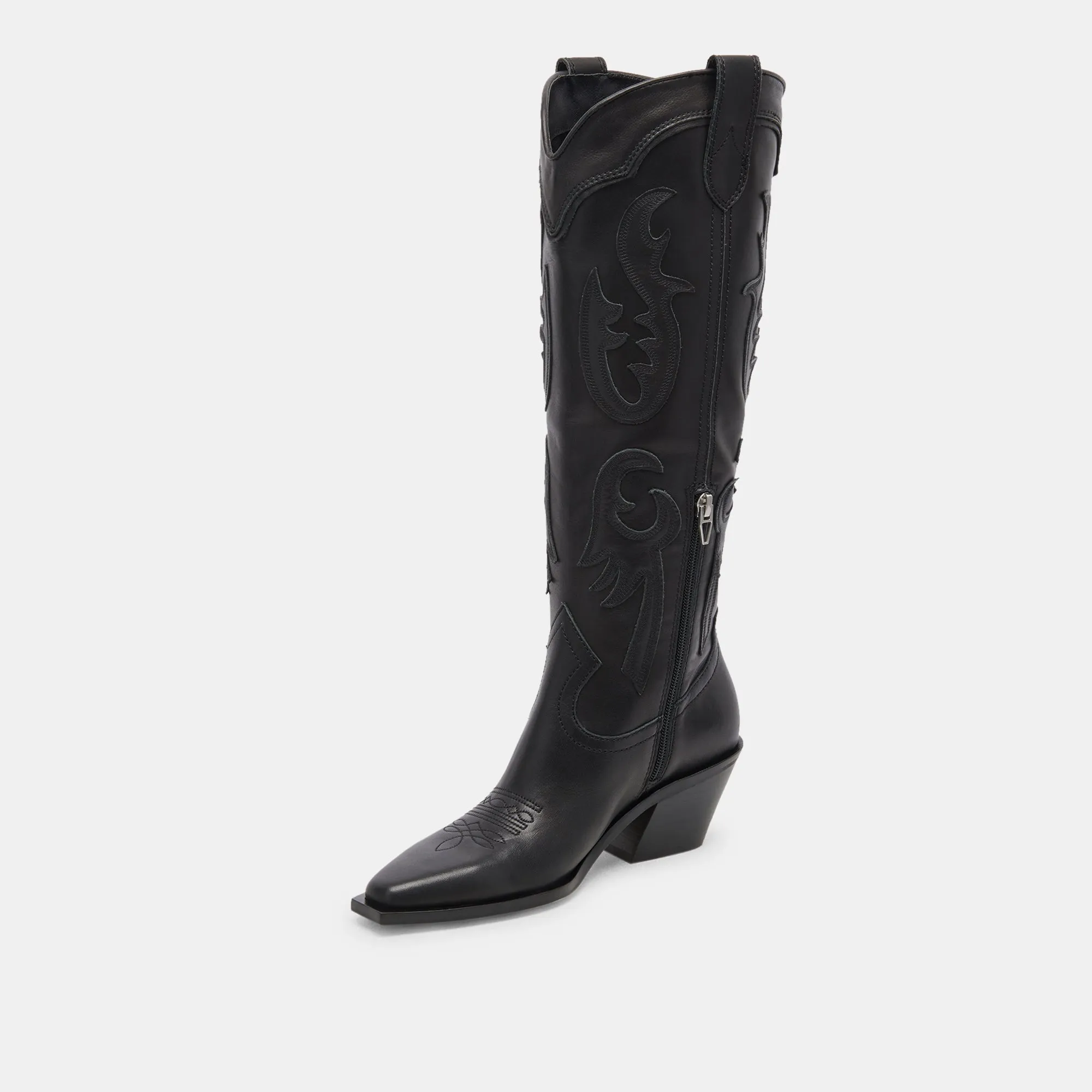 Black Leather Samsin Boots