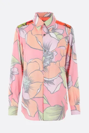 Satin shirt with unique reversed effect