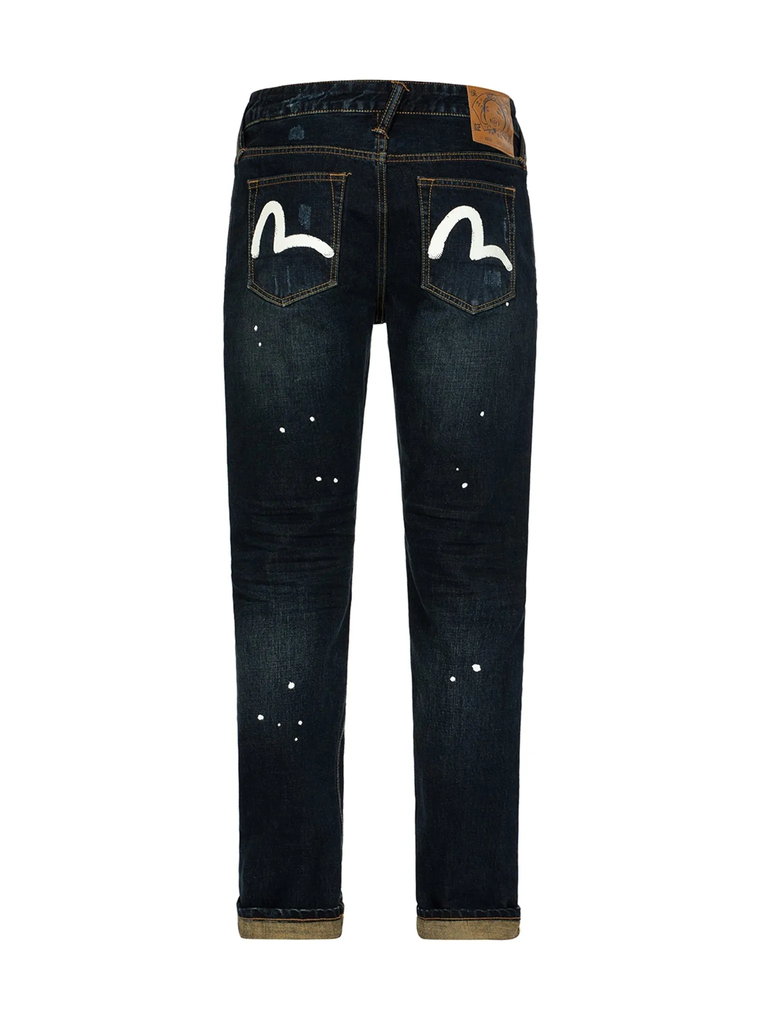 Seagull Print Slim Fit Denim Jeans #2010