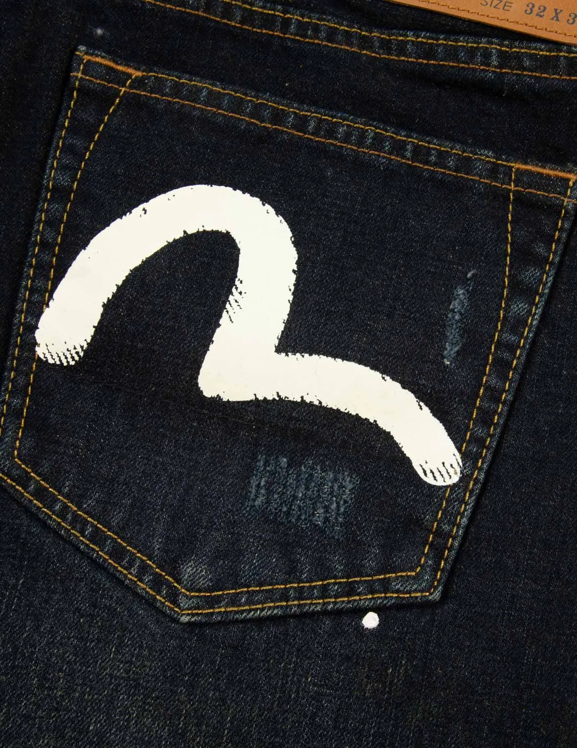 Seagull Print Slim Fit Denim Jeans #2010