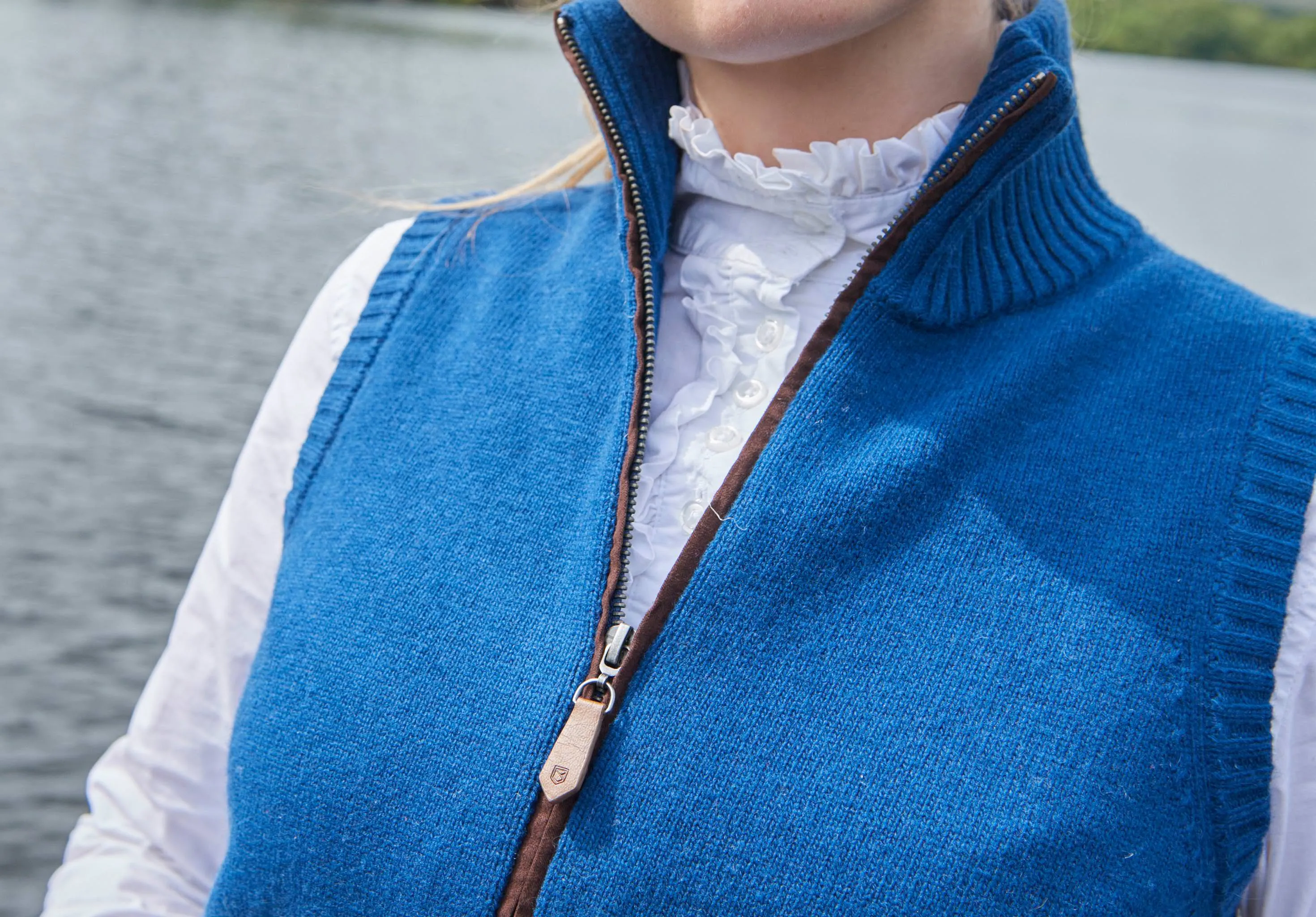 Sheedy Knit Bodywarmer - Peacock Blue