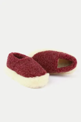 Siberian Dark Red Slippers Womens