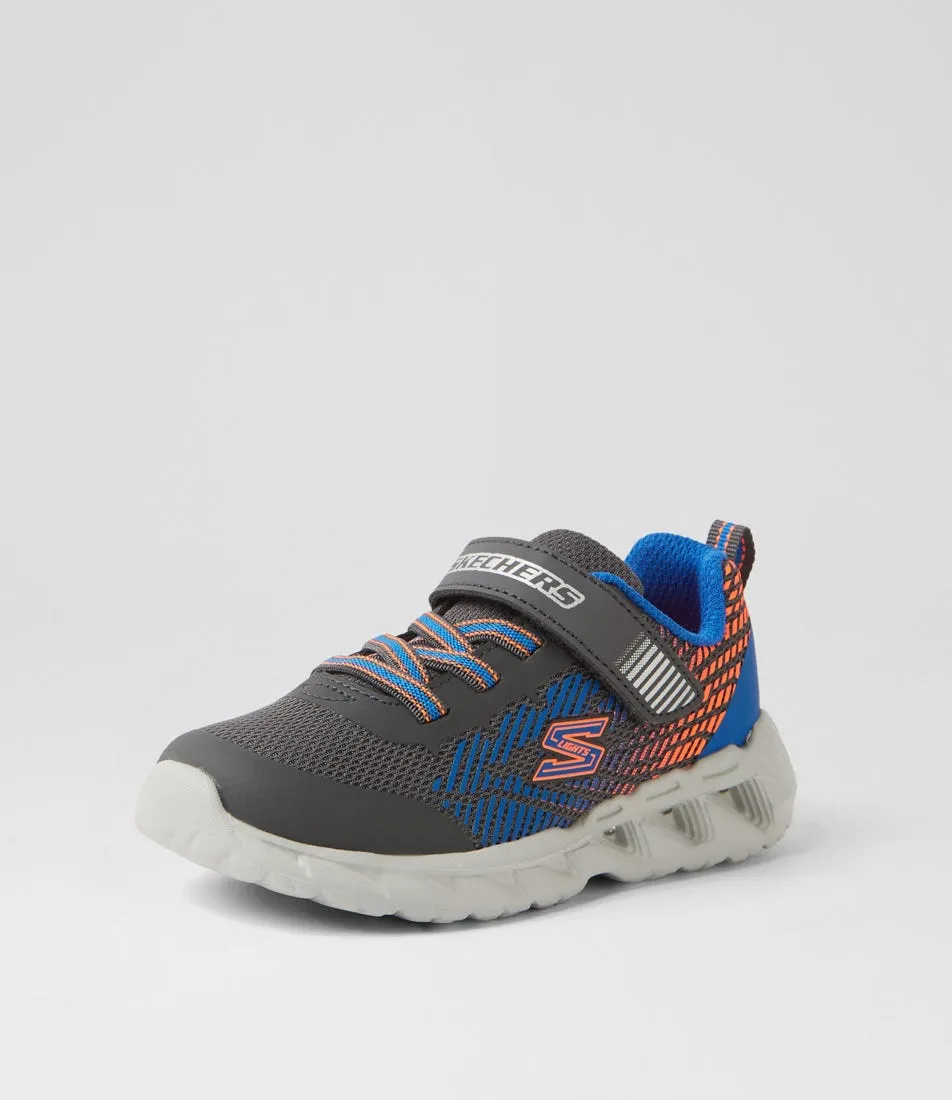 SKECHERS Magna Charcoal Blue Fabric Sneakers