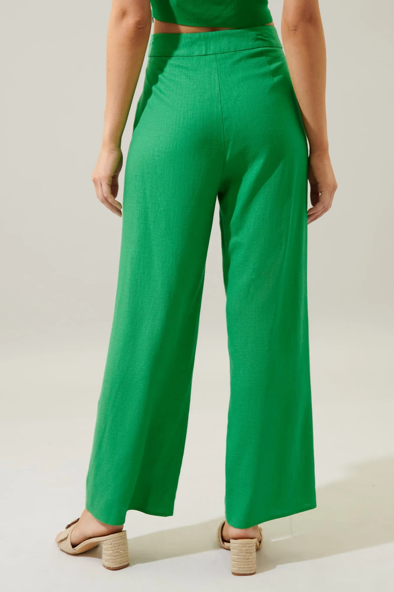 Skylar Linen Straight Leg Trousers