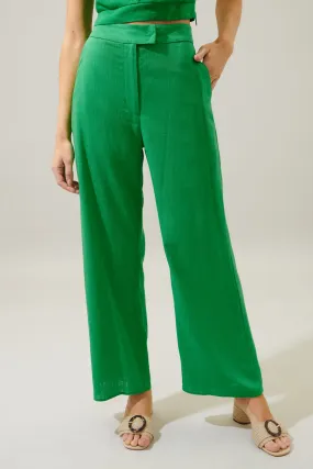 Skylar Linen Straight Leg Trousers