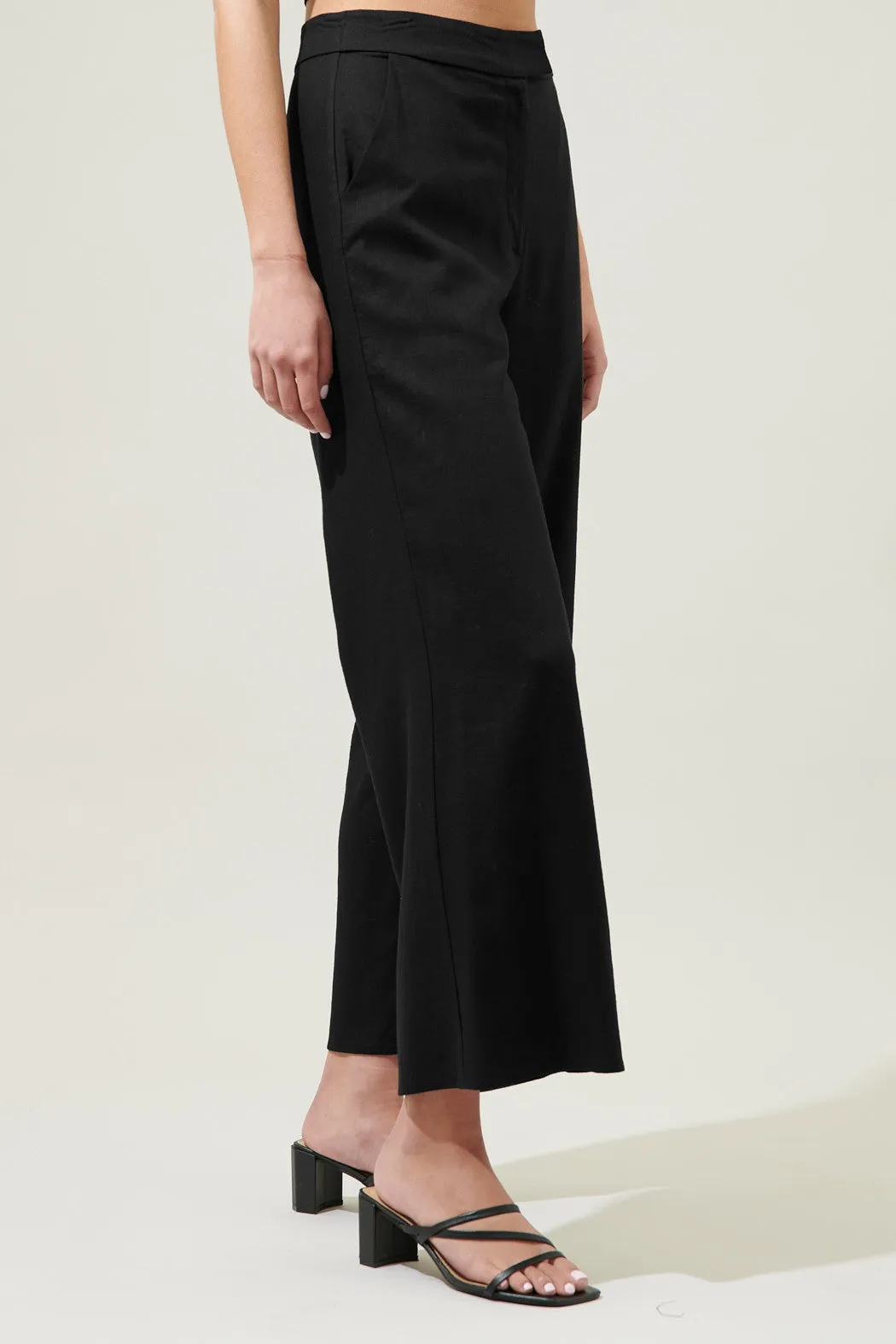 Skylar Linen Straight Leg Trousers