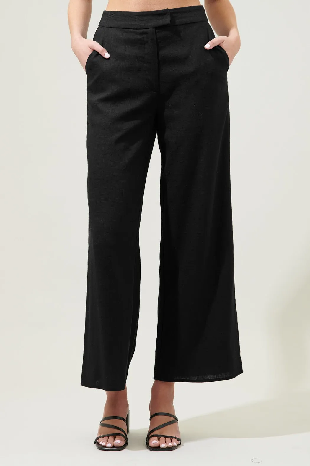 Skylar Linen Straight Leg Trousers