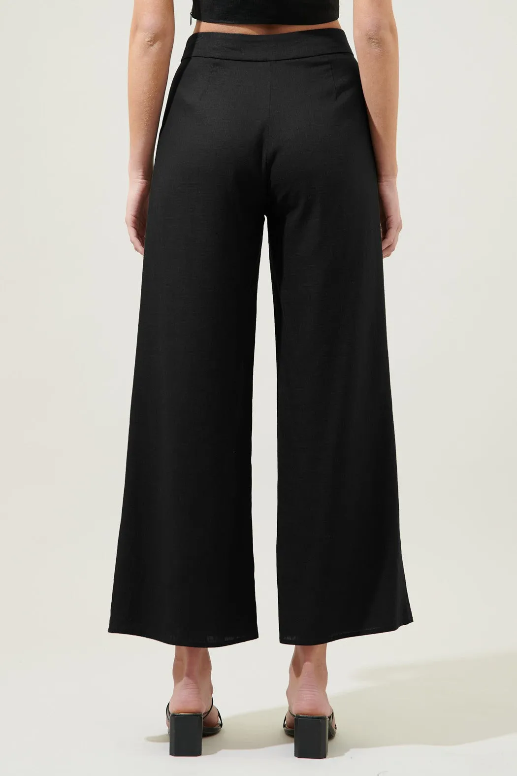 Skylar Linen Straight Leg Trousers