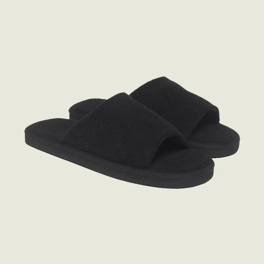 Black Slip-On Slippers