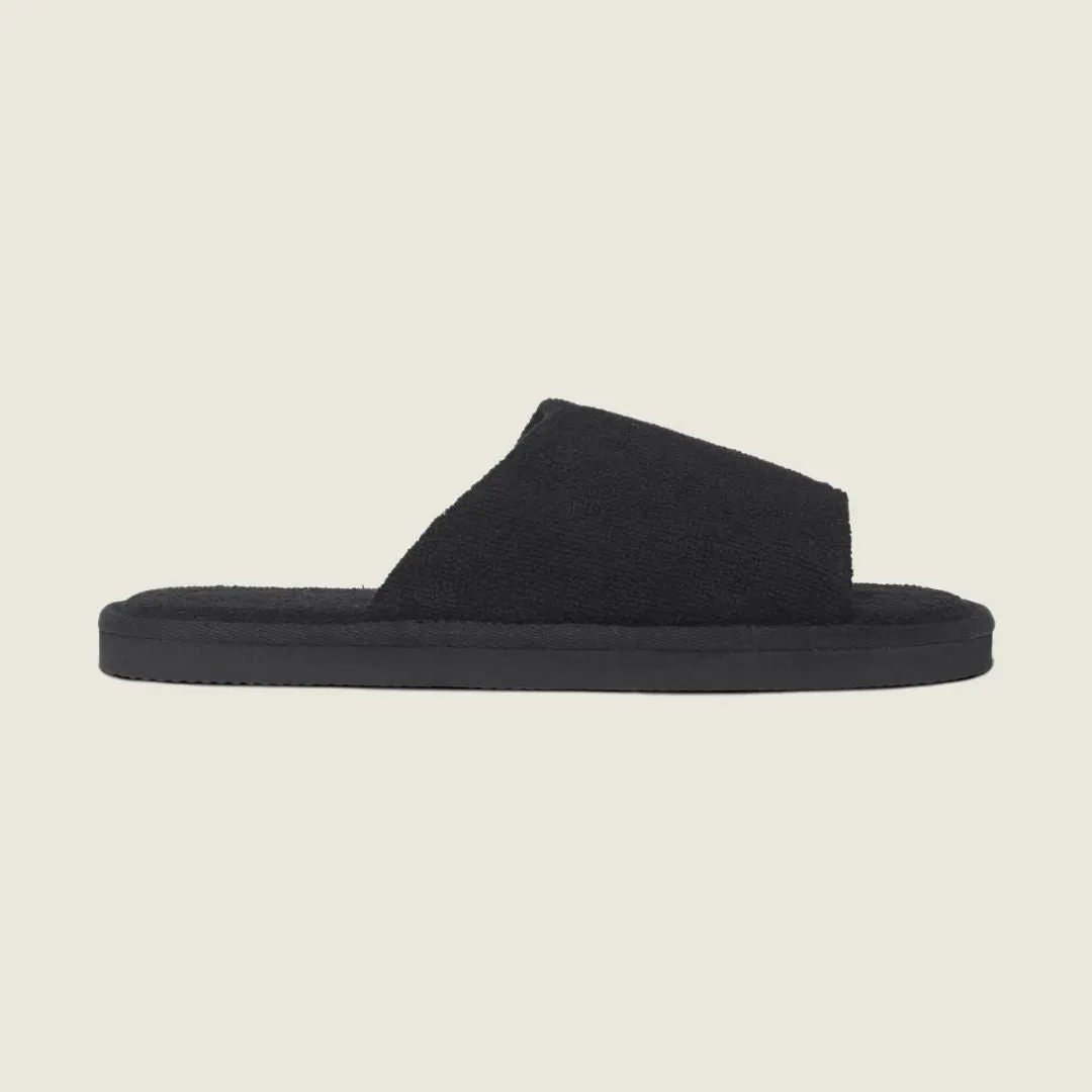 Black Slip-On Slippers