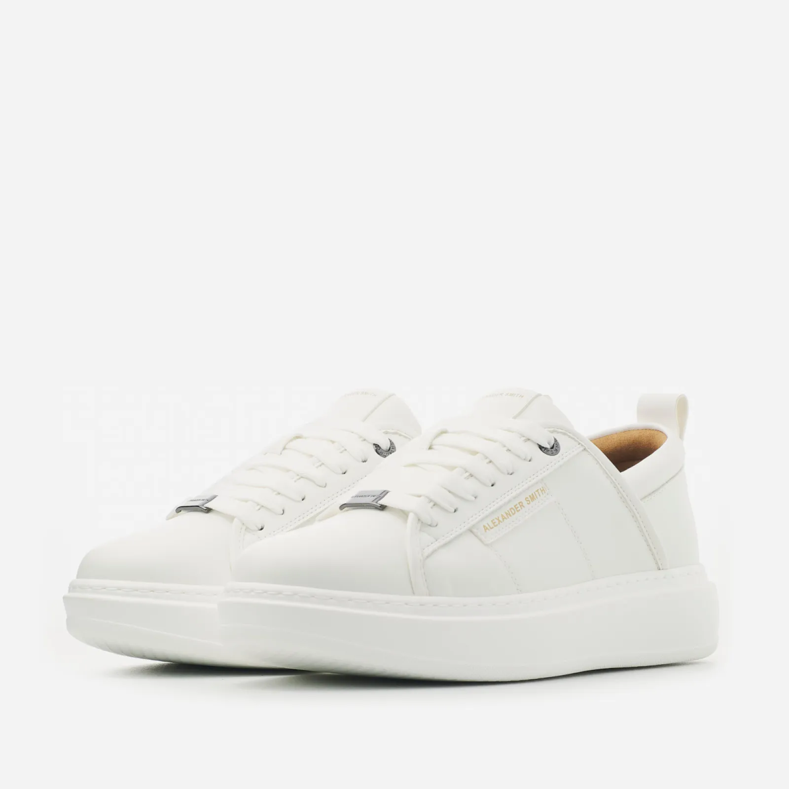 Eco-Wembley White Vegan Leather Sneakers