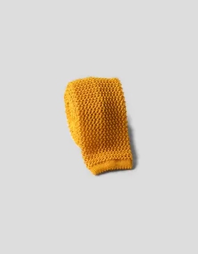 SOLID KNIT TIE - YELLOW