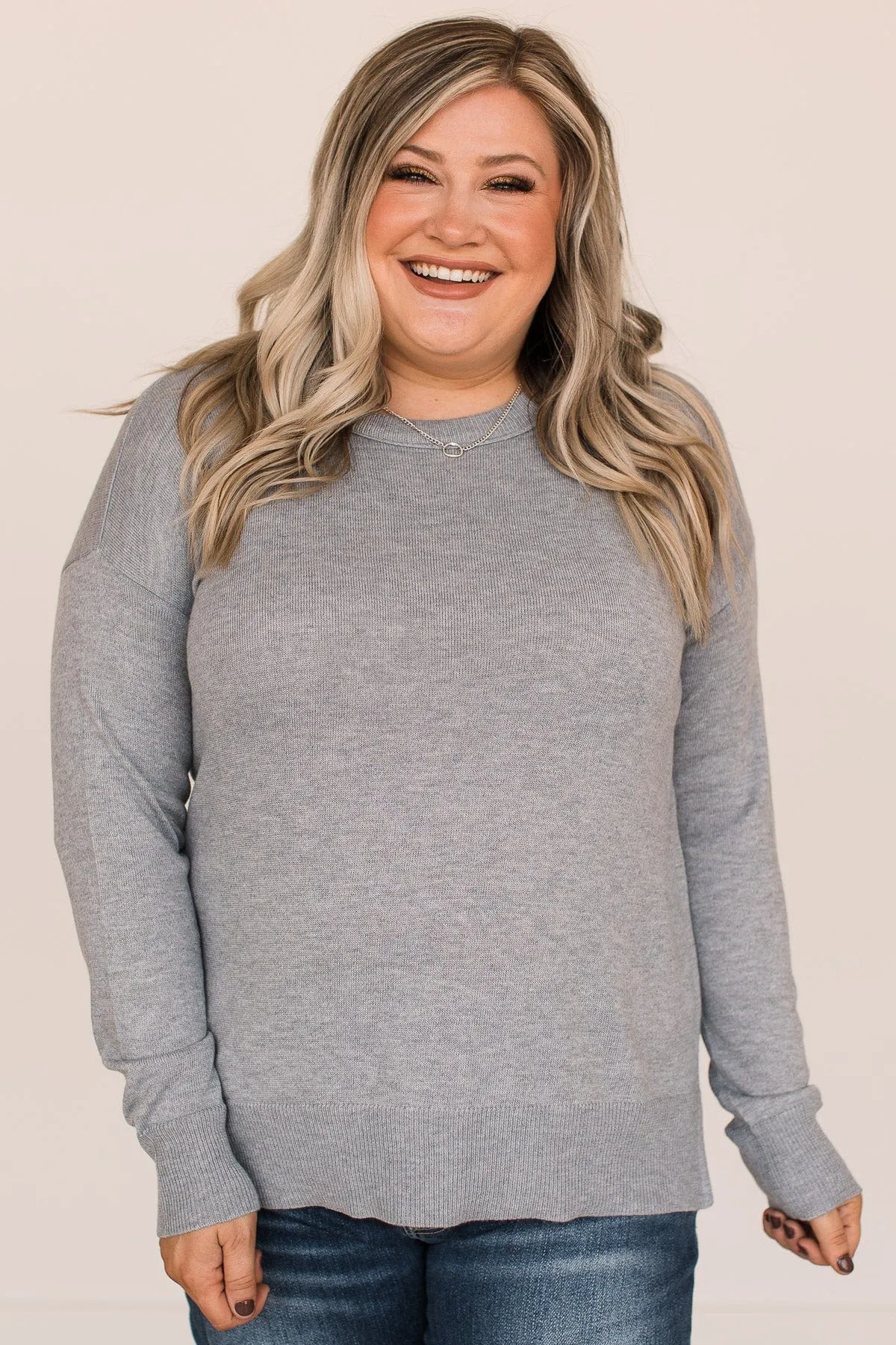 Heather Grey Soul-Soothing Knit Top