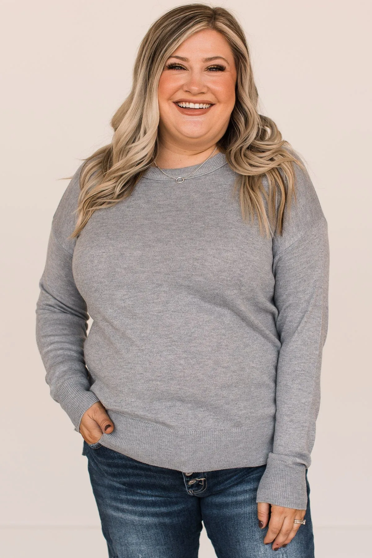 Heather Grey Soul-Soothing Knit Top