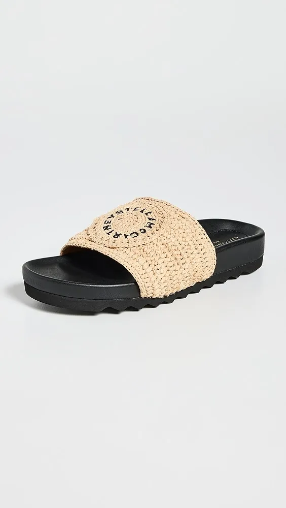 Stella McCartney   Elyse Raffia Logo Slides 