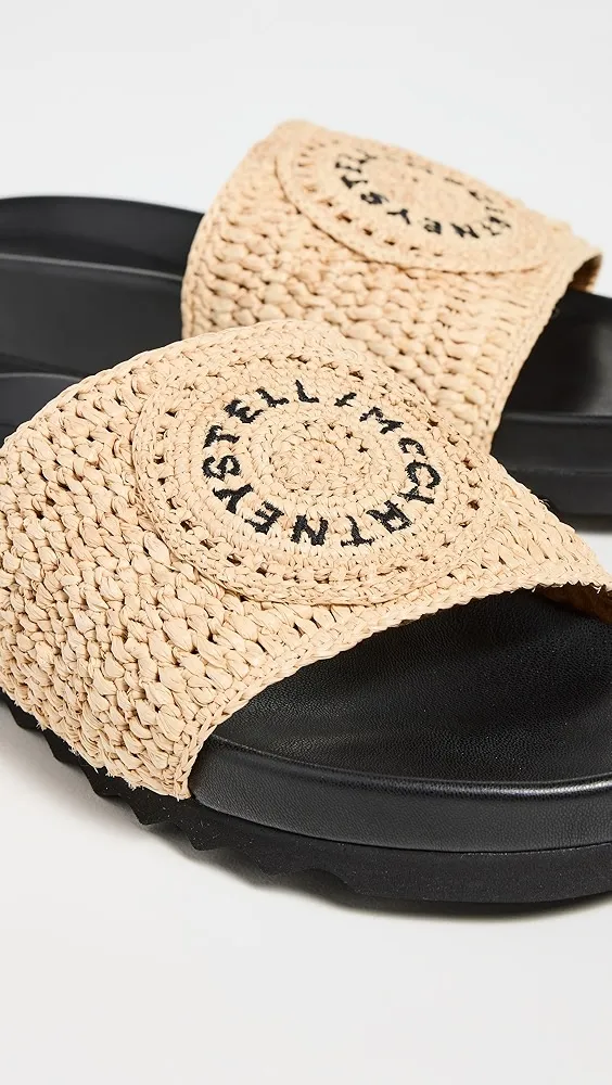 Stella McCartney   Elyse Raffia Logo Slides 