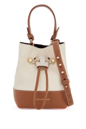 Strathberry Beige Calfskin Bag With Short Handle And Shoulder Strap