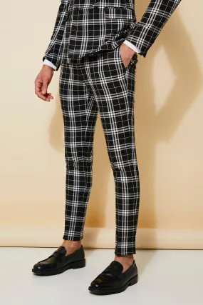 Super Skinny Check Suit Trousers