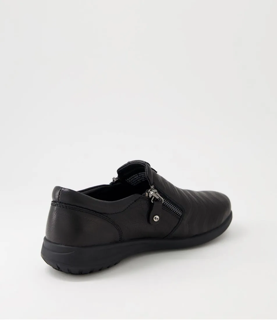 SUPERSOFT Franziska Black Patent Leather Sneakers