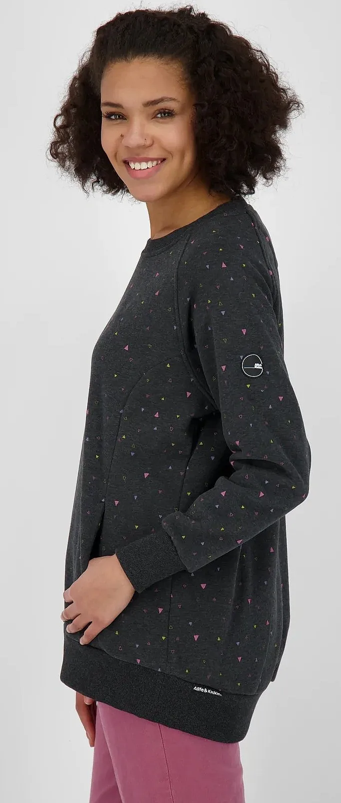 sweatshirt ALIFE AND KICKIN Helen B - Moonless Melange - women´s