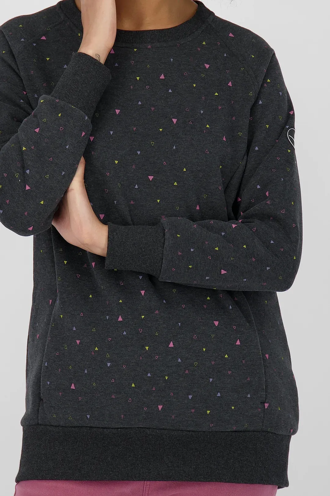 sweatshirt ALIFE AND KICKIN Helen B - Moonless Melange - women´s