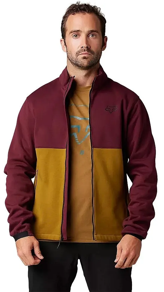 sweatshirt Fox Ranger Fire Crew Zip - Dark Maroon - men´s