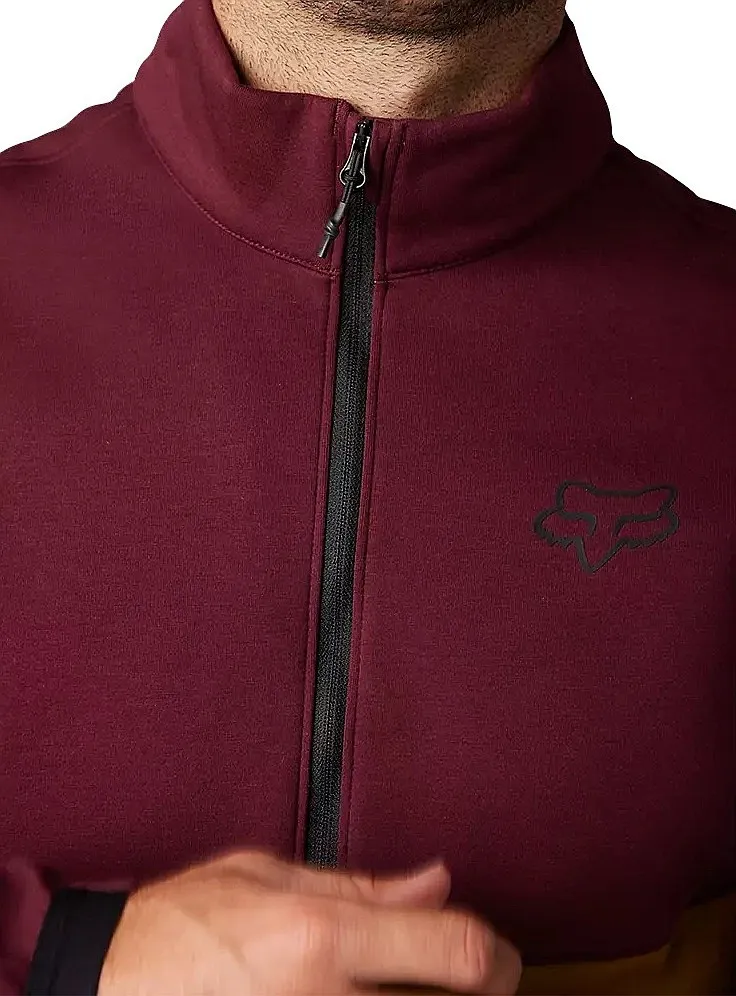 sweatshirt Fox Ranger Fire Crew Zip - Dark Maroon - men´s