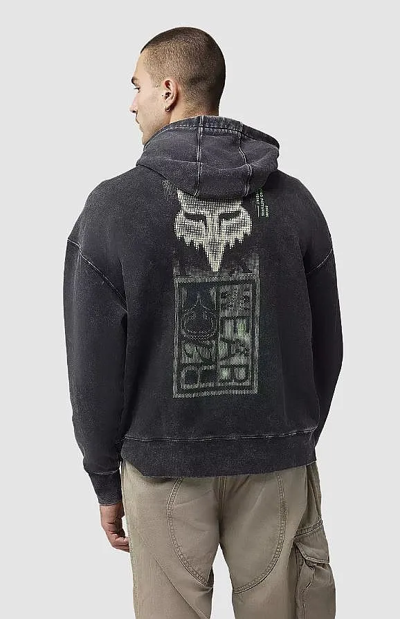 sweatshirt Fox Throttle Oversized Pullover - Black - men´s