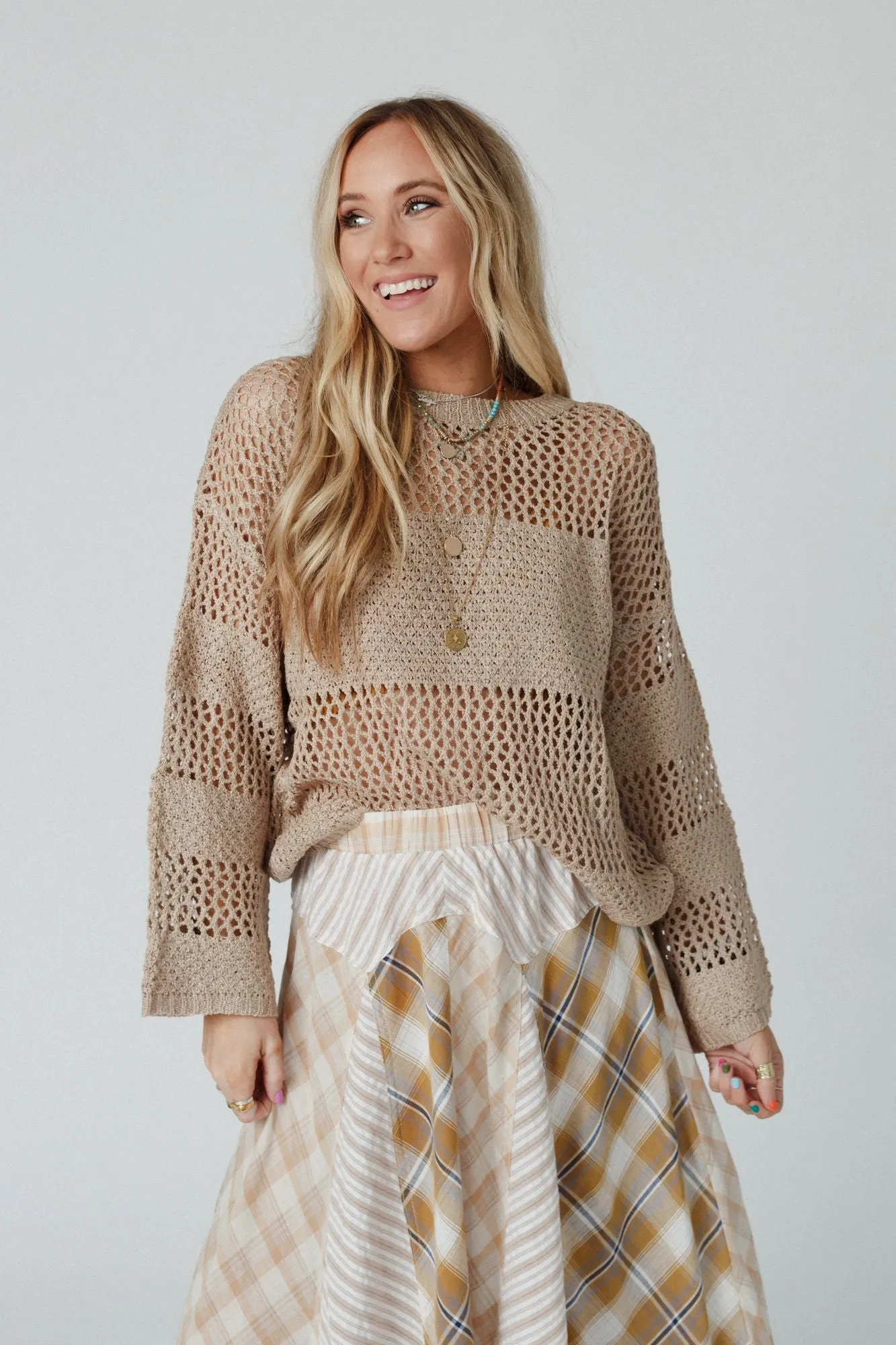 Taupe Knit Top