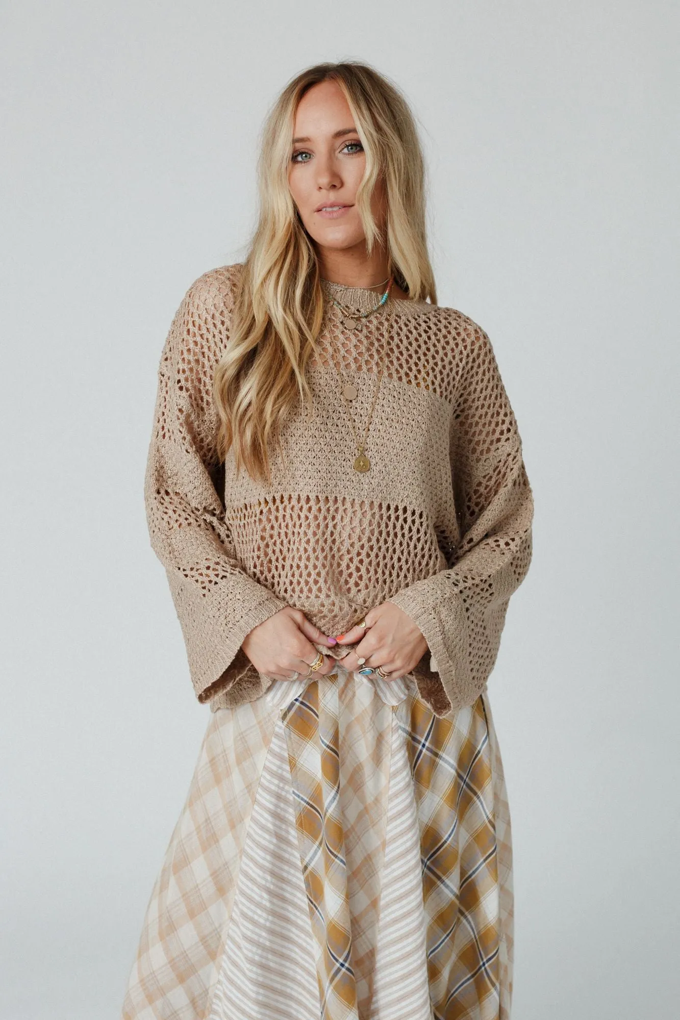 Taupe Knit Top