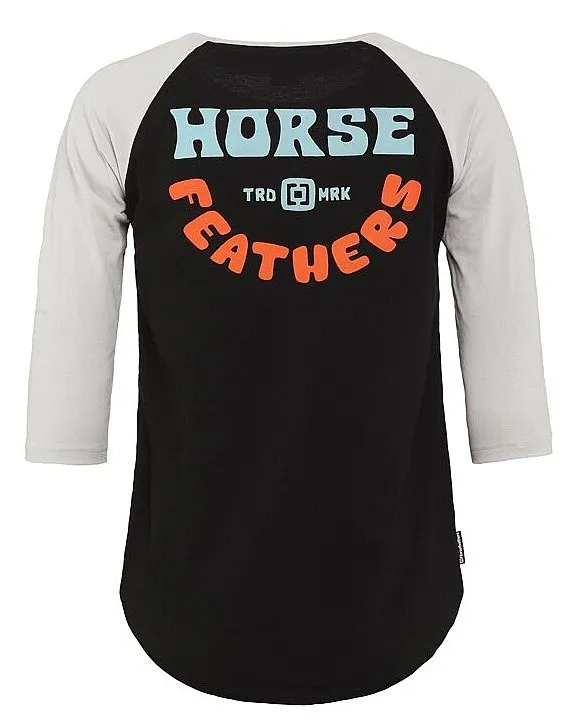 T-Shirt Horsefeathers Oly Raglan - Black/Cement - women´s